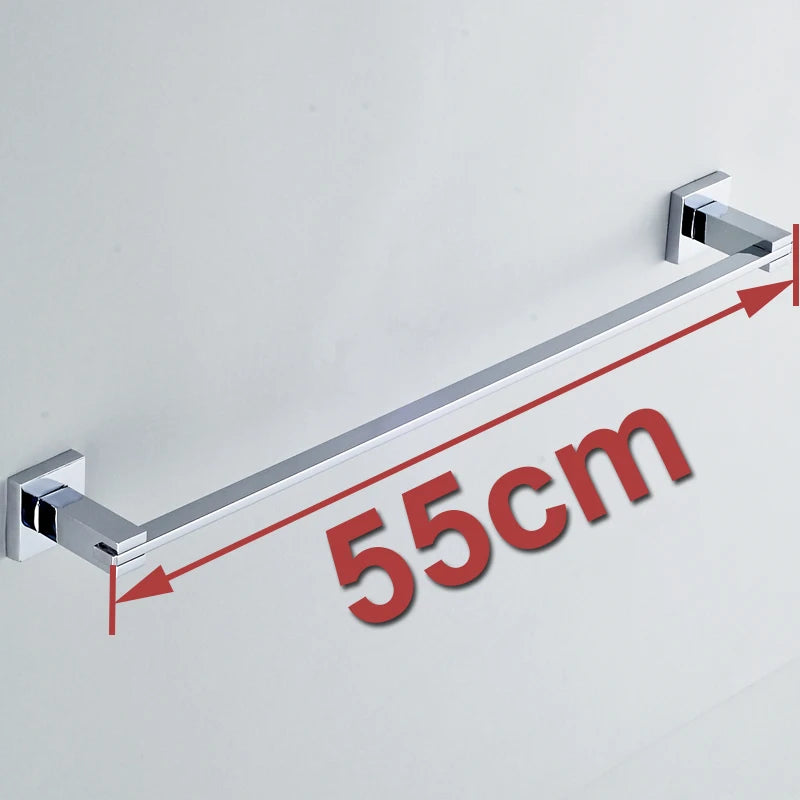 accessoires salle bain chrome moderne barre serviettes porte papier rangement brosses dents contemporain fixations