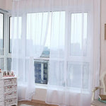 rideaux translucides modernes polyester rose blanc rouge bleu orange fenetre plate 100x200cm