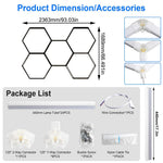 plafonnier led blanc moderne forme hexagonale nid d'abeille salon salle conférence