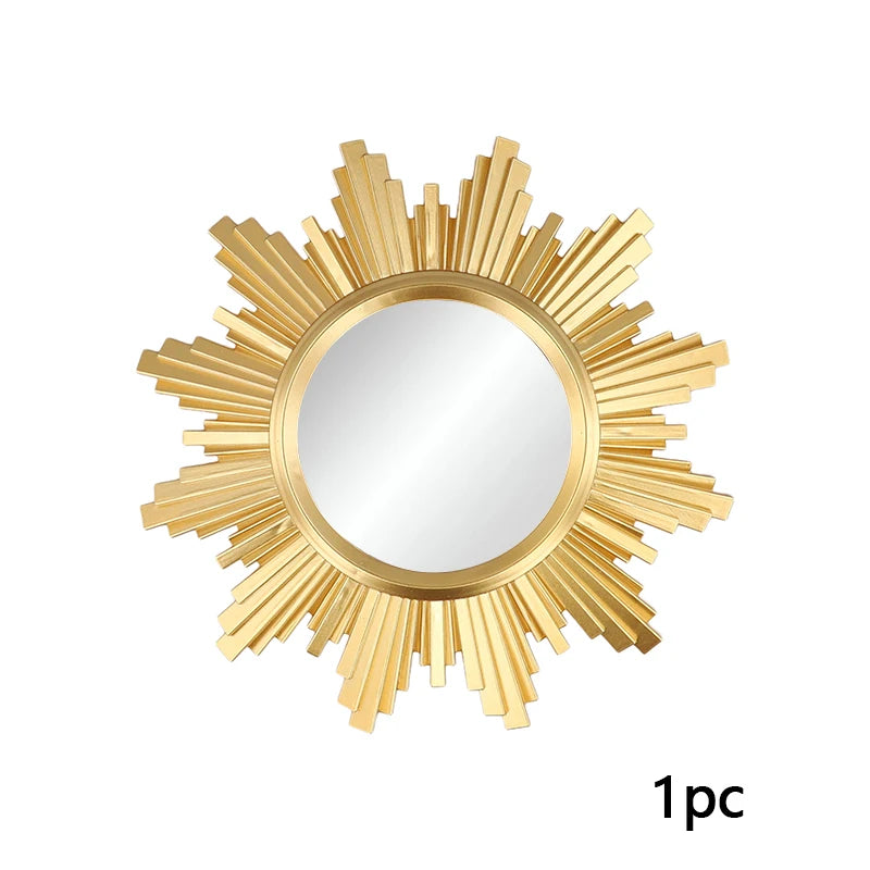 miroirs décoratifs solaires or rayonnants différents motifs cadre doré opaques vintage soleil