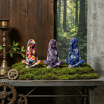 statue pierre précieuse artisanale bleue moderne ornement maison cadeau rouge verteviolette
