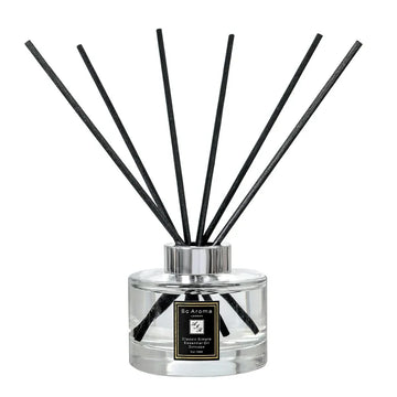 diffuseur d'odeur moderne noir transparent bâtonnets parfumés aromathérapie intérieur 120ml basilic citron vert chambre