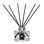 diffuseur d'odeur moderne noir transparent bâtonnets parfumés aromathérapie intérieur 120ml basilic citron vert chambre