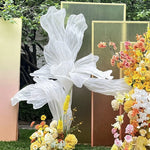 guirlandes textilées blancs ondulées décoration mariage anniversaire événements festifs aériennes transparentes