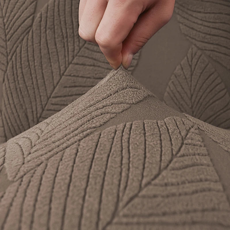 housses chaise feuilles imprimées gris moderne protection durable 38 48cm fixations élégantes 1pc 6pcs