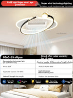 ventilateur moderne led noir blanc doré lumineux salon chambre étude entrée