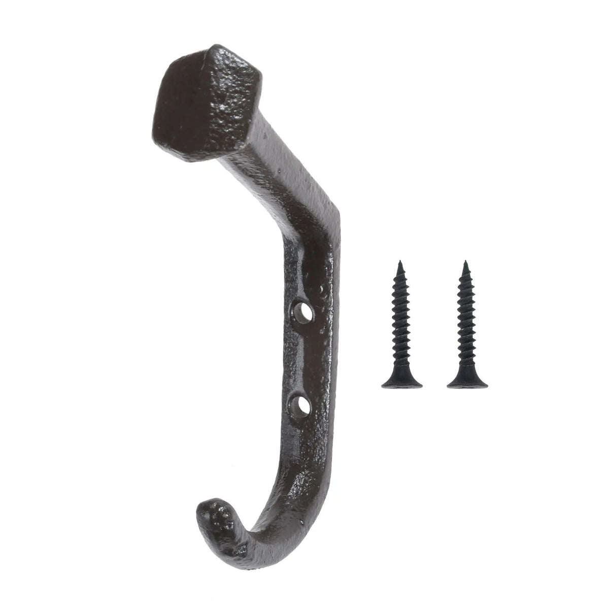 crochets muraux rustiques texturés vis noirs protection murale industrielle décoration intérieure durable fixations incluses