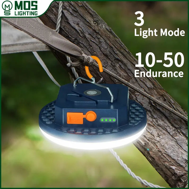 lampe led camping bleu orange vert hexagones moderne rechargeable usb type