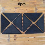 protège meubles moderne adhésif perforé noir anti dérapant tapis triangulaire fixations incluses pack pièces
