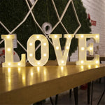 lettres lumineuses blanches vintage veilleuse deco brillante alphabet chiffres maison anniversaire noel mariage
