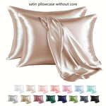 taies d'oreiller satinées anti allergiques polyester lave machine fermeture enveloppe douces peau couleur blanche
