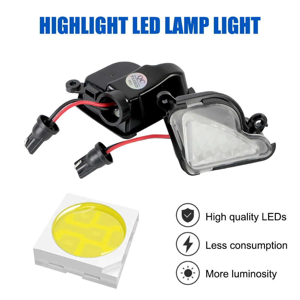 lampe led 18 diodes noire blanche câbles rouge noirs moderne voiture flaque