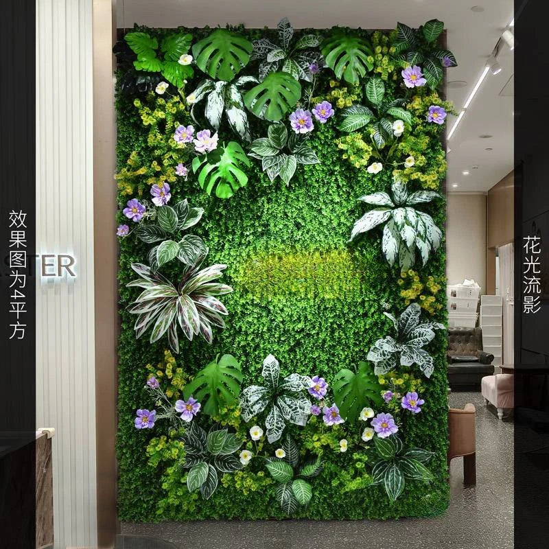 mur végétal artificiel feuillage dense plante décorative jardin extérieur intérieur décoration murale moderne vert