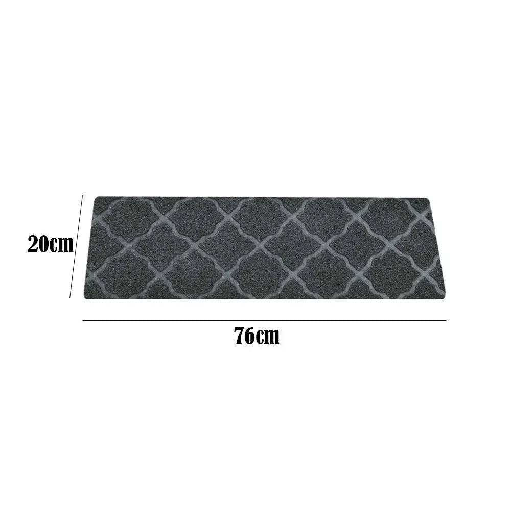 tapis antidérapant escalier motif patchwork coton duveteux adhésif moderne noir beige