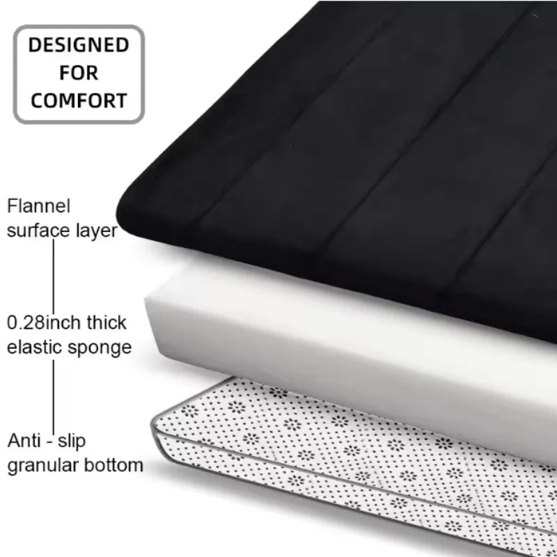 tapis sol gris rayures horizontales moderne antidérapant absorbant lavable machine confortable salon chambre