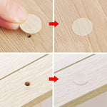 autocollants cache griffes blanc beige noir bois clair adhésifs ronds modernes meubles trous