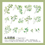 autocollants arbres branches feuilles fleurs scrapbooking étiquettes journal papeterie tasse planificateur transparents naturels