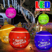 Boule de Noël géante gonflable 60cm PVC avec LED - Décoration extérieure et intérieure