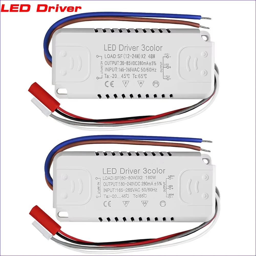 pilote led driver constant current blanc moderne câbles jst 10v 50v ac165v 265v 3w