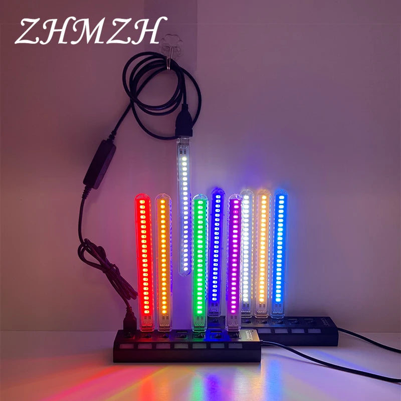lampe led flexible couleurs multiples usb alimentée moderne clips fixation interrupteur