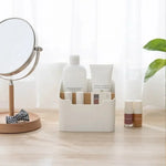 boîte rangement moderne blanc télécommandes cosmétiques divers articles multifonctionnelle polyester réutilisable