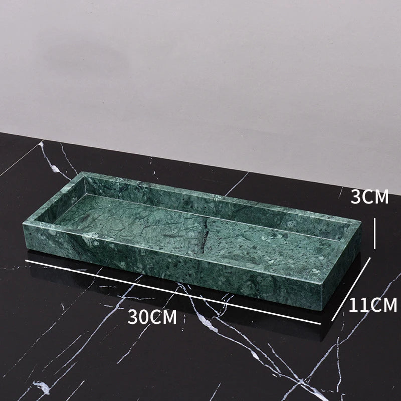 ensemble salle bain marbre vert doré distributeur savon porte brosse dents plateau rangement