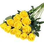 bouquet roses artificielles blanc rouge feuilles vertes classique decoration maison anniversaire saint valentinintérieur