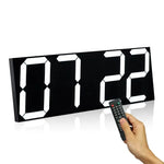 horloge murale digitale led moderne grande taille noir blanc jaune vert lumineuse télécommande