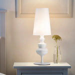 lampes table décoratives élégantes noir blanc abat jours texturés motifs sculptés baroques