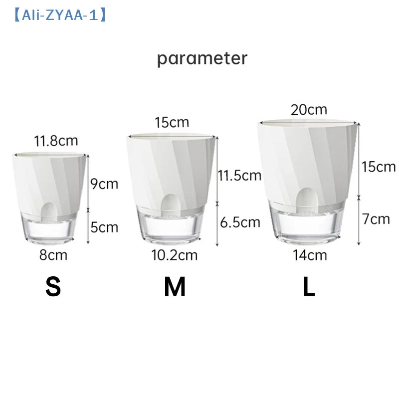 pot plante moderne transparent blanc rose gris facette geometrique auto arrosant minimaliste grille tailles