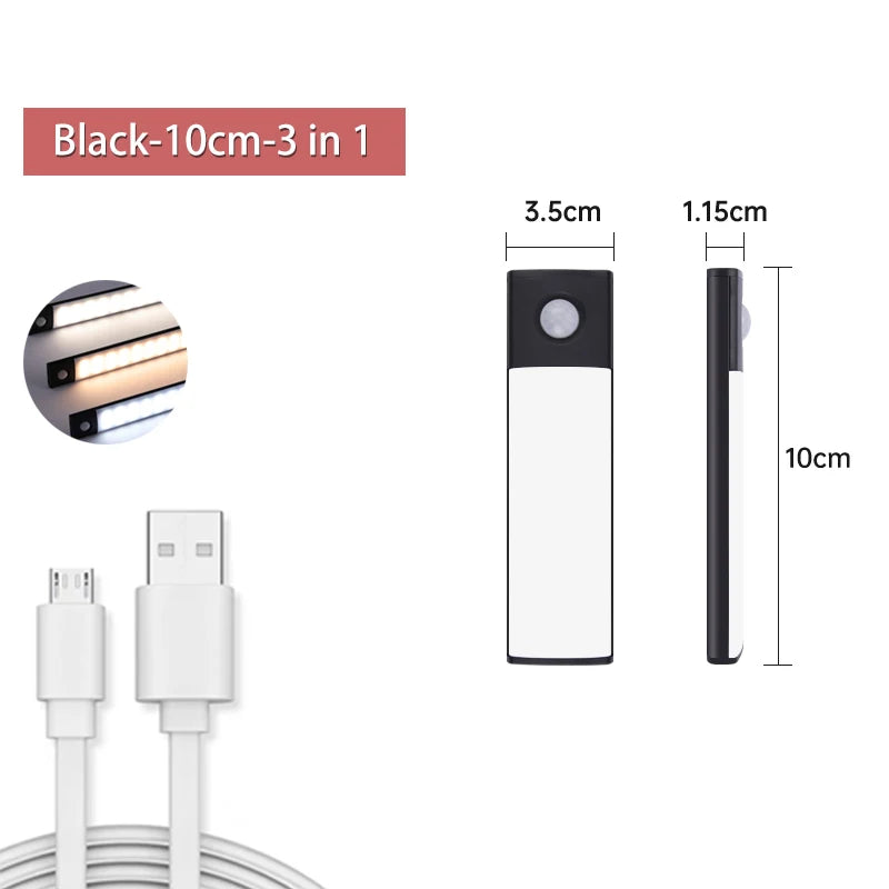 lampe led rechargeable usb mouvement trois couleurs blanc naturel chaud moderne