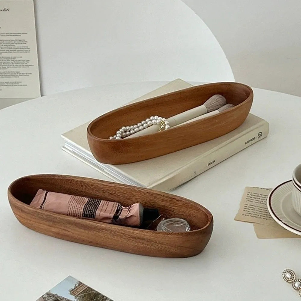 boîtes rangement bois minimaliste marron bijoux papier stylo accessoires organisation moderne rusticité