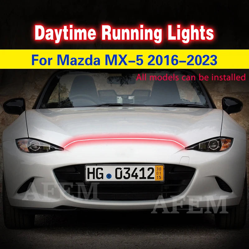 bande lumineuse pare chocs avant rouge blanche adhésive câbles noirs moderne 12v voiture