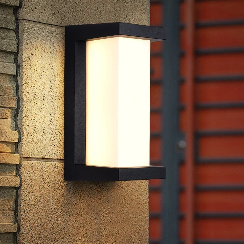 lampe murale extérieure led moderne noire ip65 étanche 25w salon chambre balcon