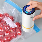 pompe air rechargeable blanc moderne compact aliments frais sous vide portable électrique