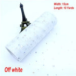 tulle paillettes bleu rose vert violet noir blanc 15cm 10yards polyester décoratif mariage anniversaire
