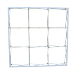 présentoir mural blanc structure aluminium pliable moderne 230x230cm événements anniversaires fêtes baptêmes