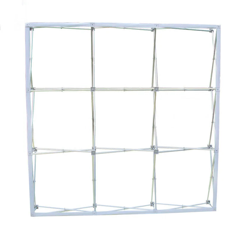 présentoir mural blanc structure aluminium pliable moderne 230x230cm événements anniversaires fêtes baptêmes