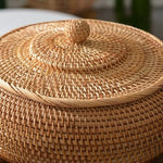 Boîte de rangement naturelle en fibre végétale