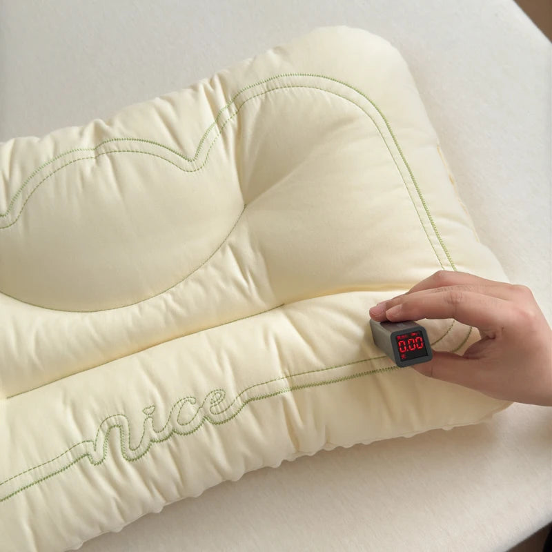 oreiller bas confort coton velours doux double face anti apnée anti ronflement 30x50cm 40x60cm