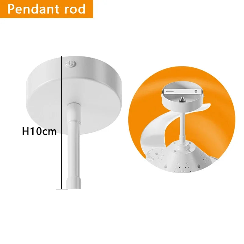 ventilateur lumière led transparent pales moderne télécommande trois lumières