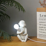 lampes decoratives forme singe blanc noir doré texturé moderne chambre enfants