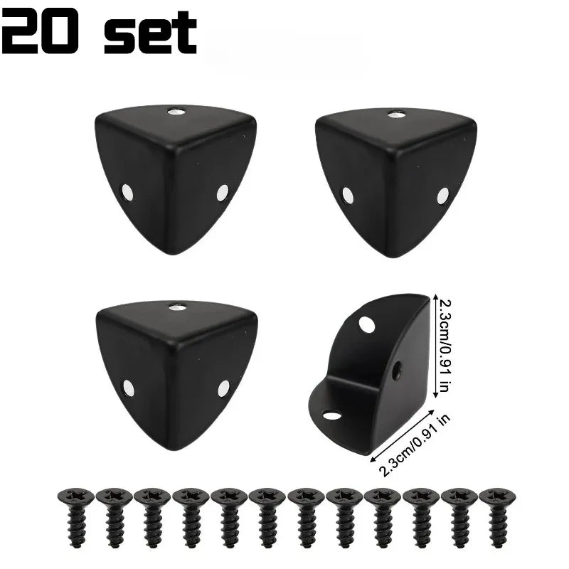 protège coins métal noirs 40 pièces vis modernes bricolage bois