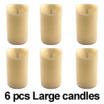 bougies led blanc crème effet flamme réelle sans danger moderne décoration mariage fêtes rondes