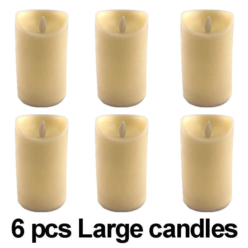 bougies led blanc crème effet flamme réelle sans danger moderne décoration mariage fêtes rondes