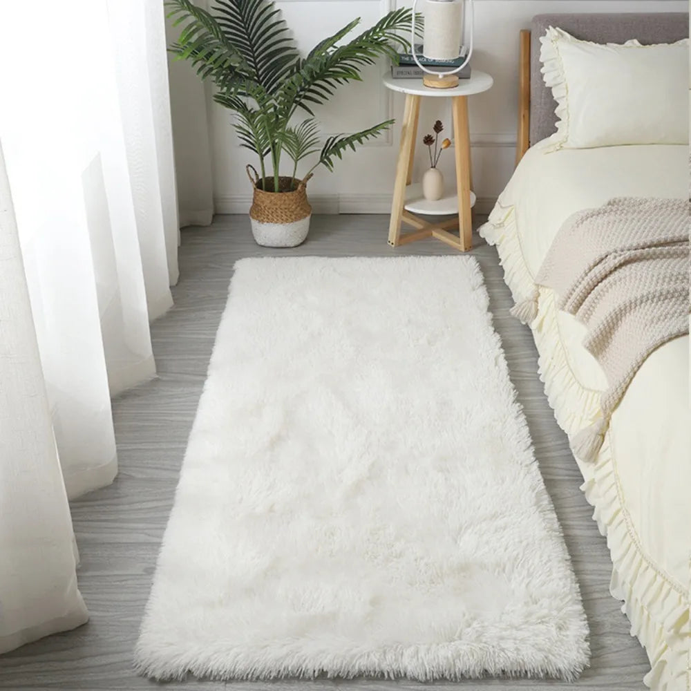 tapis acrylique rose clair blanc gris moderne doux 40x60cm 50x80cm 40x120cm