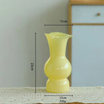 vase verre opaque moderne fleurs artificielles décoration table salon maison