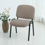 housse chaise tissu jacquard polyester moderne beige clair protection salle manger universelle adjustablewashing slipcover