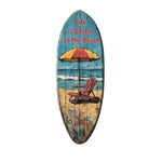 décoration murale planche surf couleur plage motif vieilli bois parasol chaise longue palmier sóng