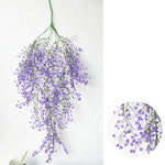 guirlande artificielle vert jaune blanc fleurs simples naturelle rustique intérieur tringle fixée décoration maison